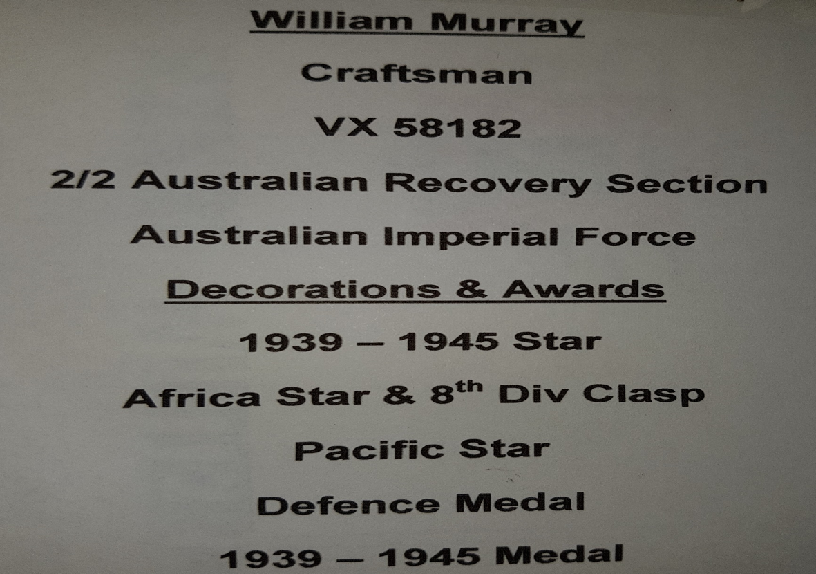 william murray certificate