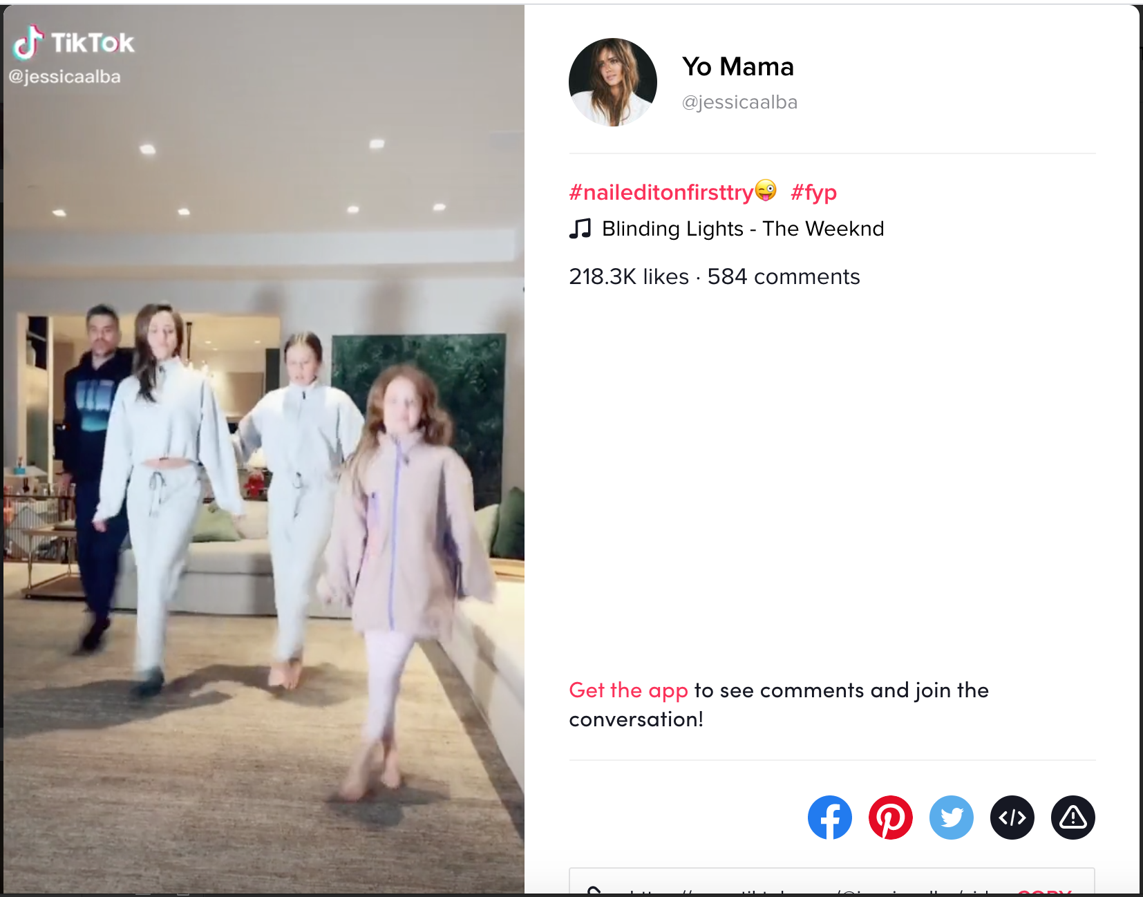 jessica alba tik tok