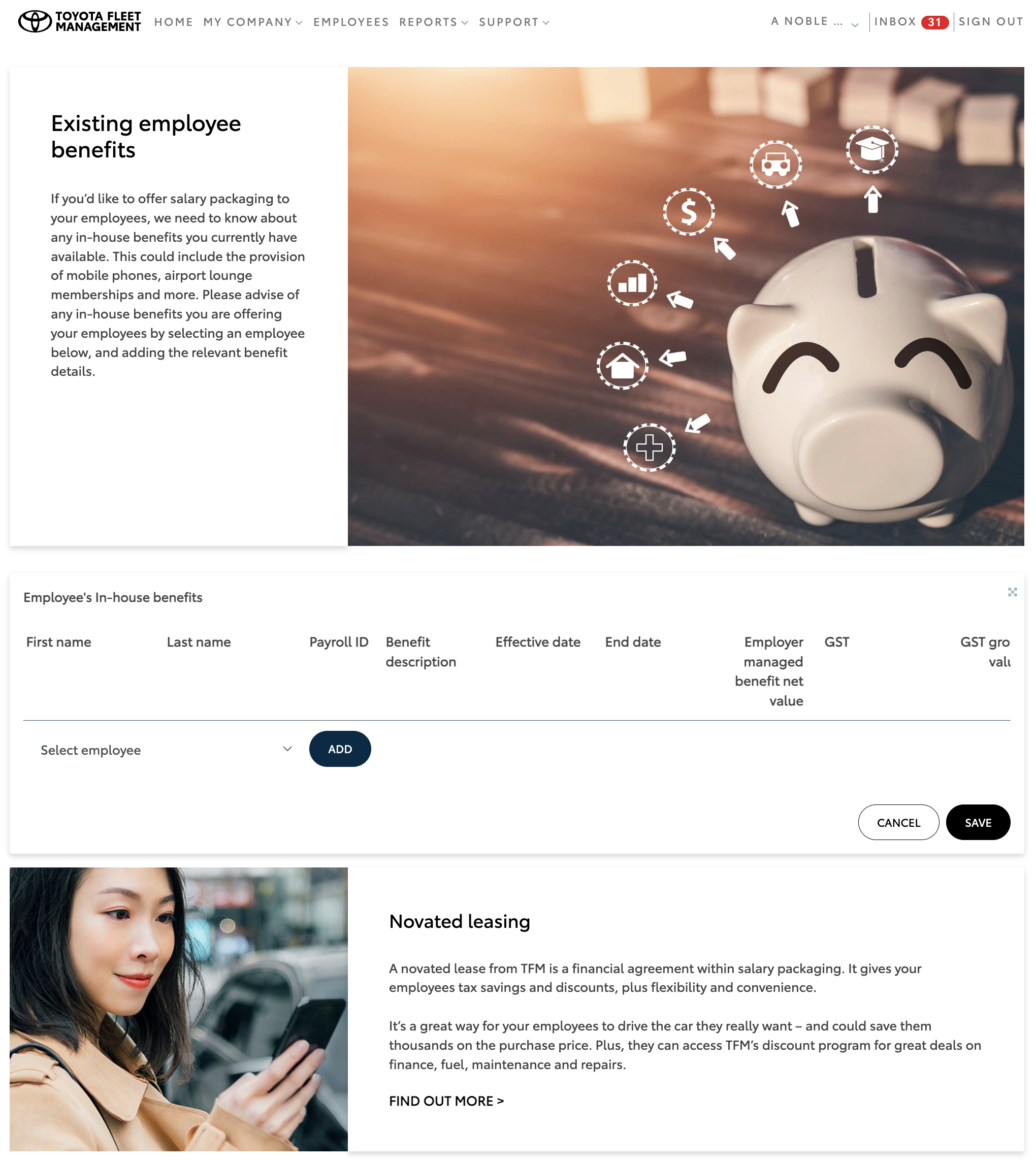 Employees and employers managing novated leases