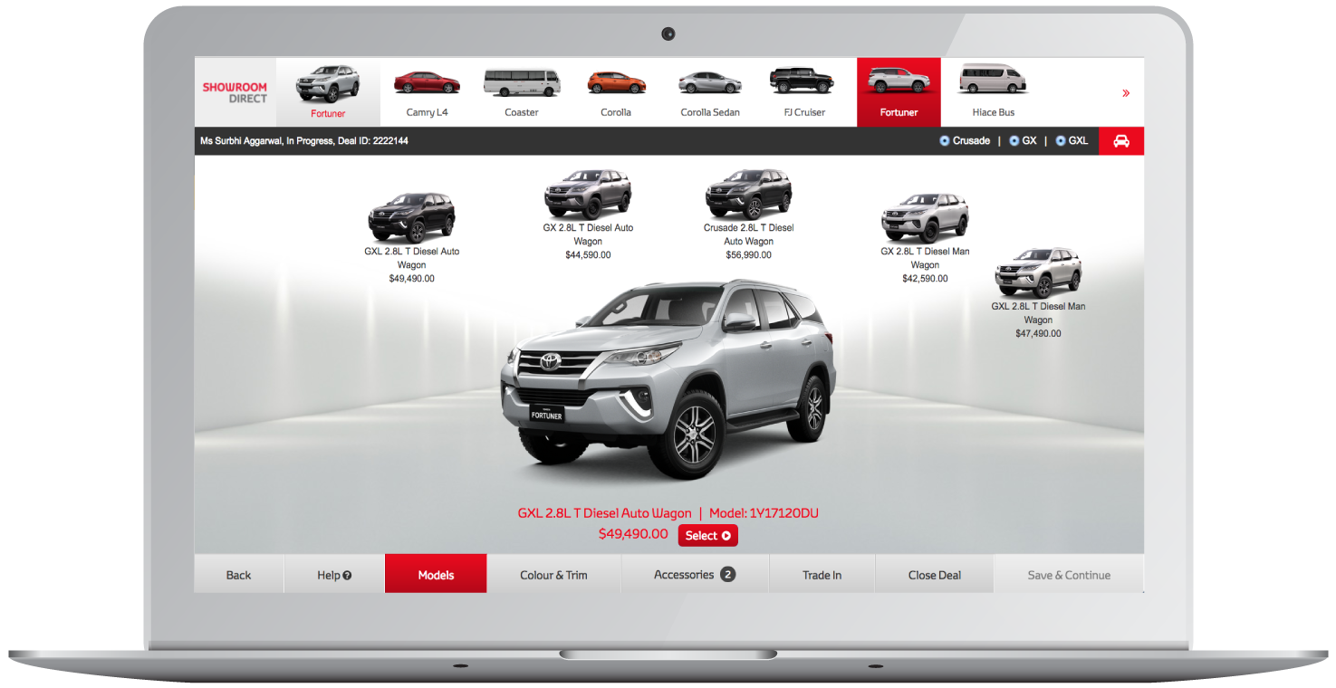 Toyota Showroom Platform