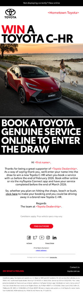 Win a Toyota C-HR
