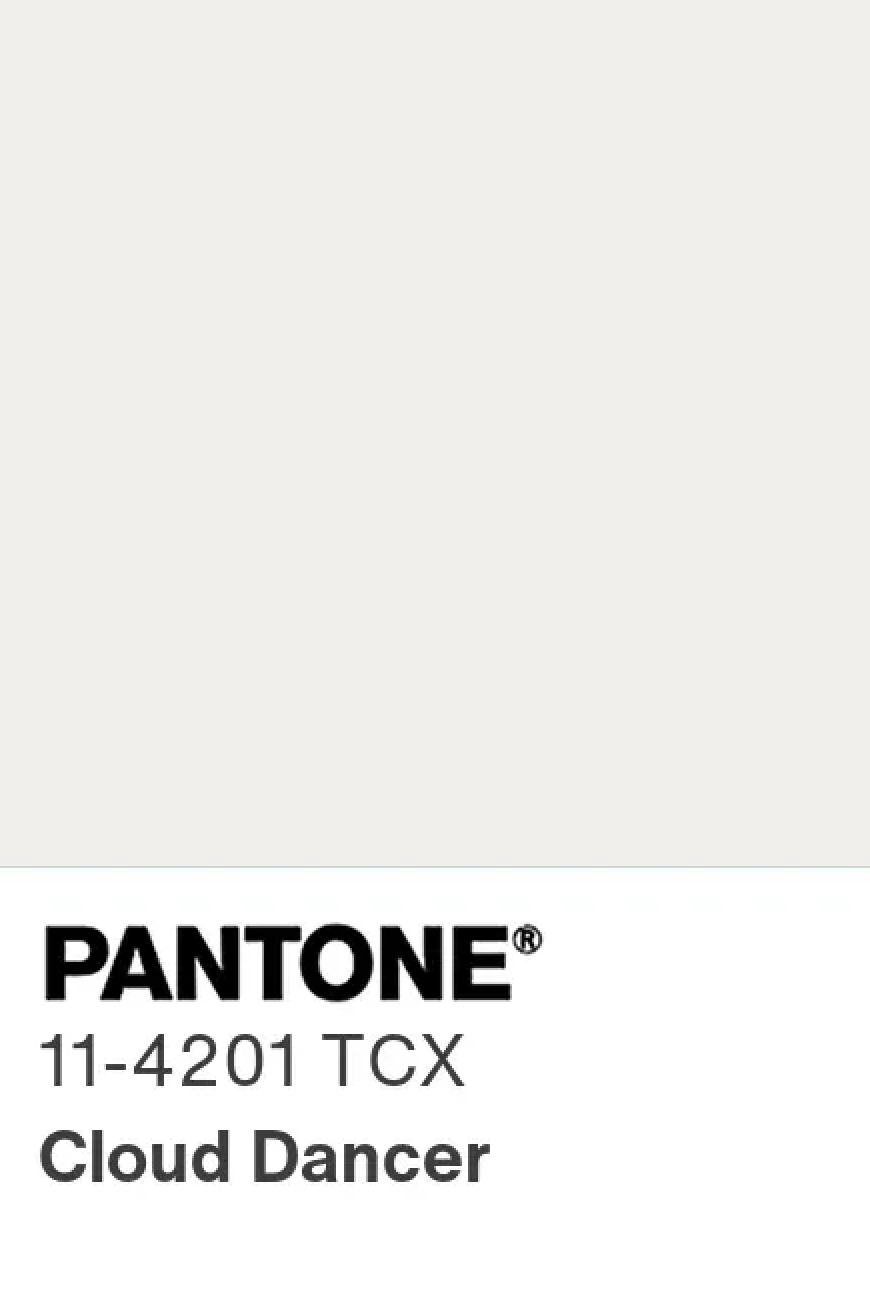 Pantone colour of the year 2026 cloud dancer