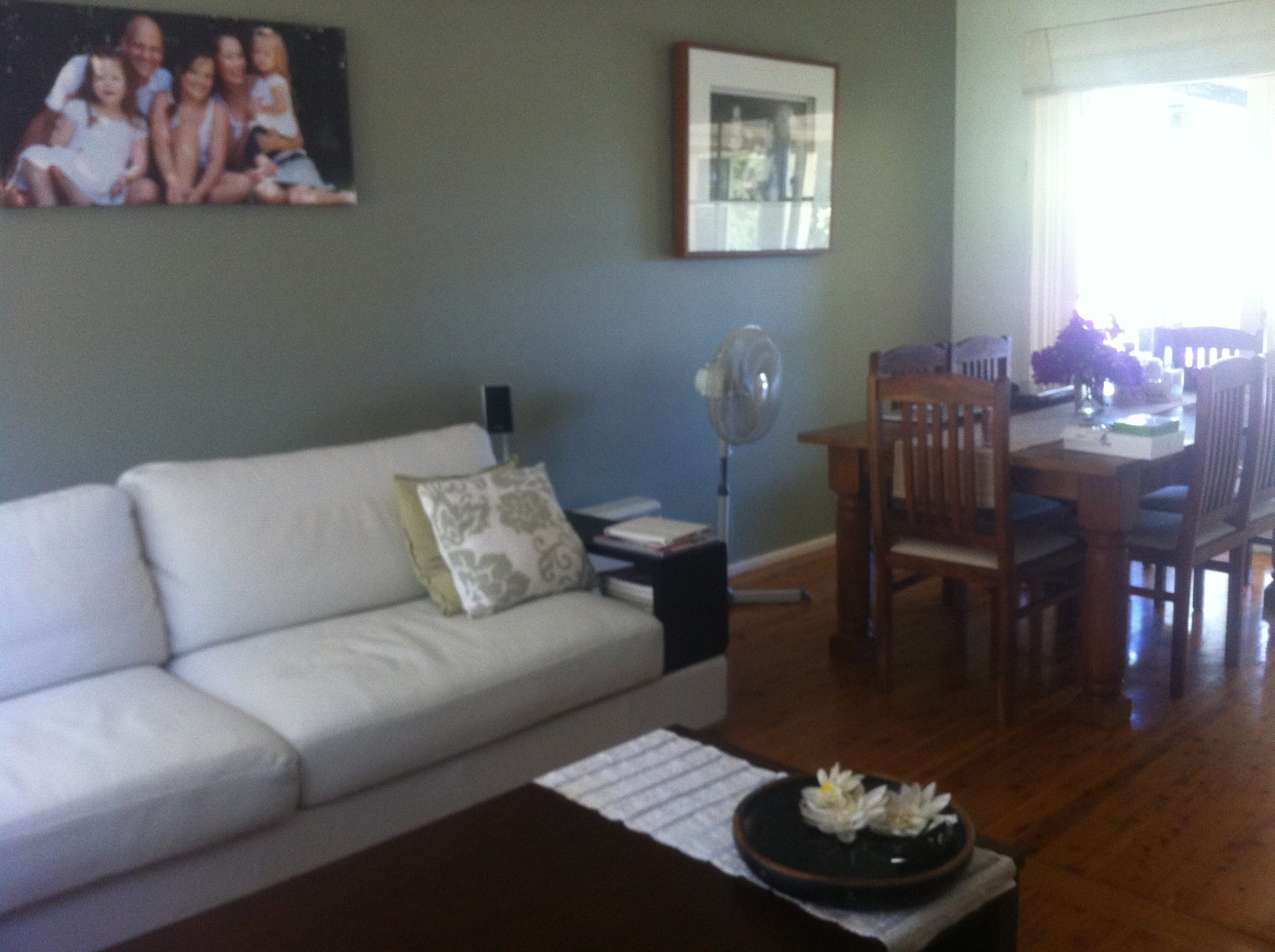 living / dining before