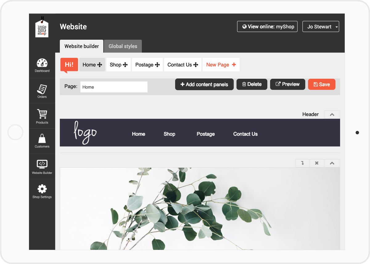 create shop