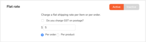flat rate shipping