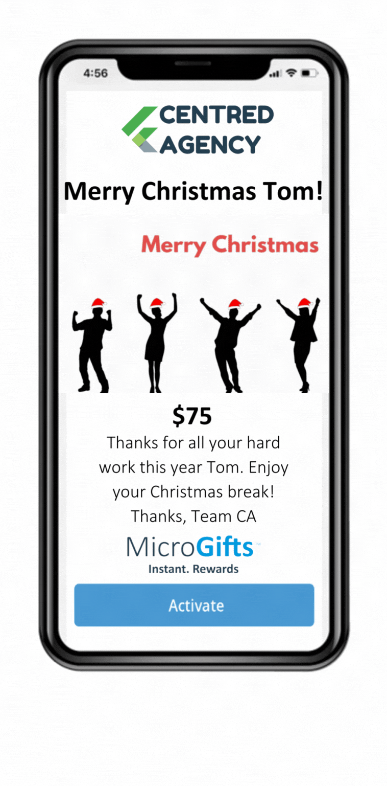 Staff Christmas Gift Card
